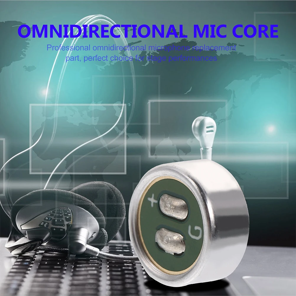

2pcs Condenser Microphone Core High-Quality Noise Reduction Recording Accessories DJ Equipment Omnidirectional Mic Parts Stable