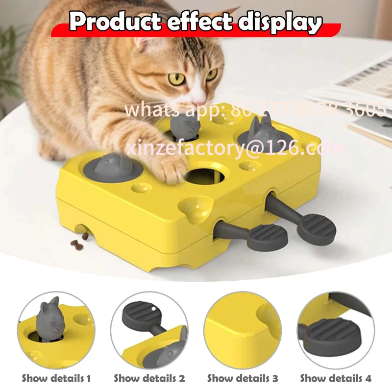 

Customizable Cat Puzzle Feeder Toy - Durable Plastic Slow Feeder & Foraging Game with Mental Stimulation Enrichment Activity