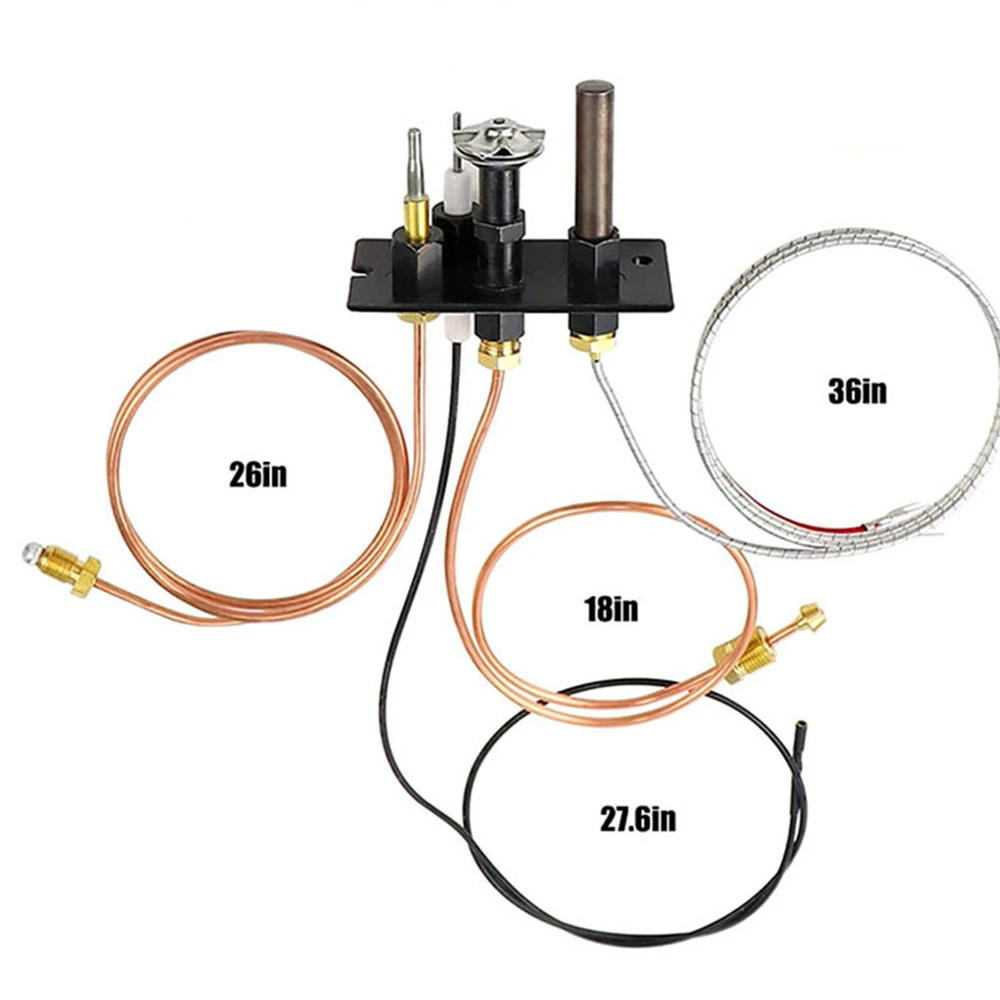 Natural Gas Nozzle with Thermopile for Majestic/ Vermont/ Castings/ Temco Natural Gas Liquefied Gas Interchange Pilot Light Assy