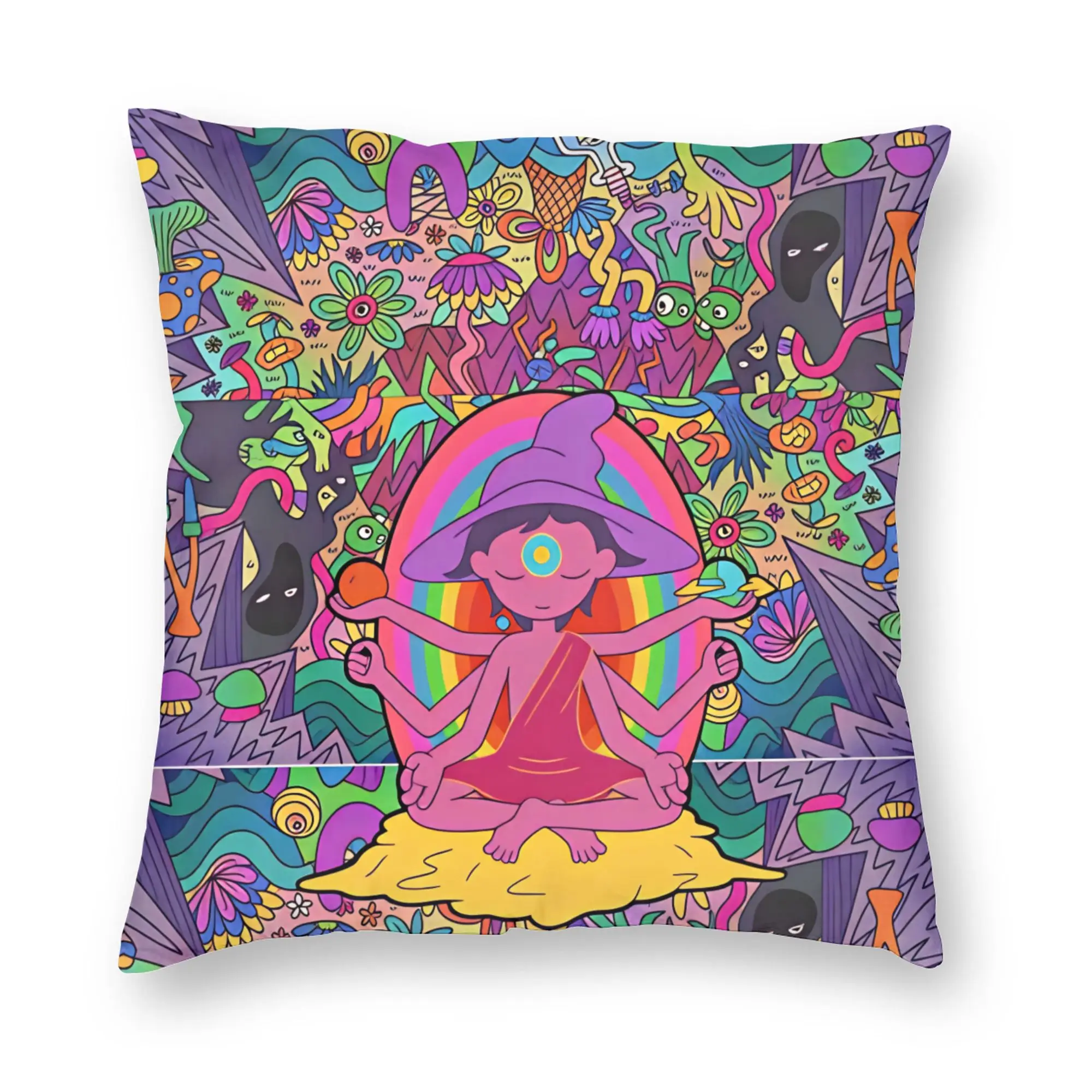 Cartoon M-Midnight Gospel Pillow Case  Square Pillow Cover Vintage Pillowcases For Sofa Home Decor