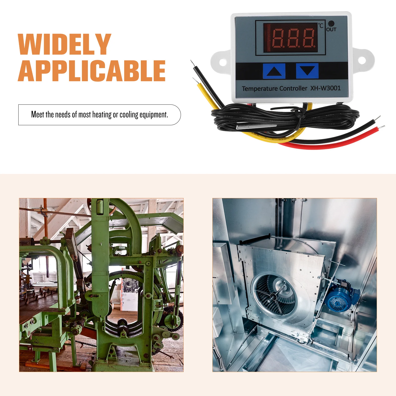 

Temperature Controller Microcomputer Programmable Digital Thermostat Heating Cooling Precise -50 to 110 Real-Time Display