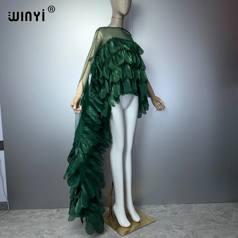 WINYI Summer Cape New Women's Tops Outer Tower Irregular Sleeve Top Monocolour Fashion Poncho