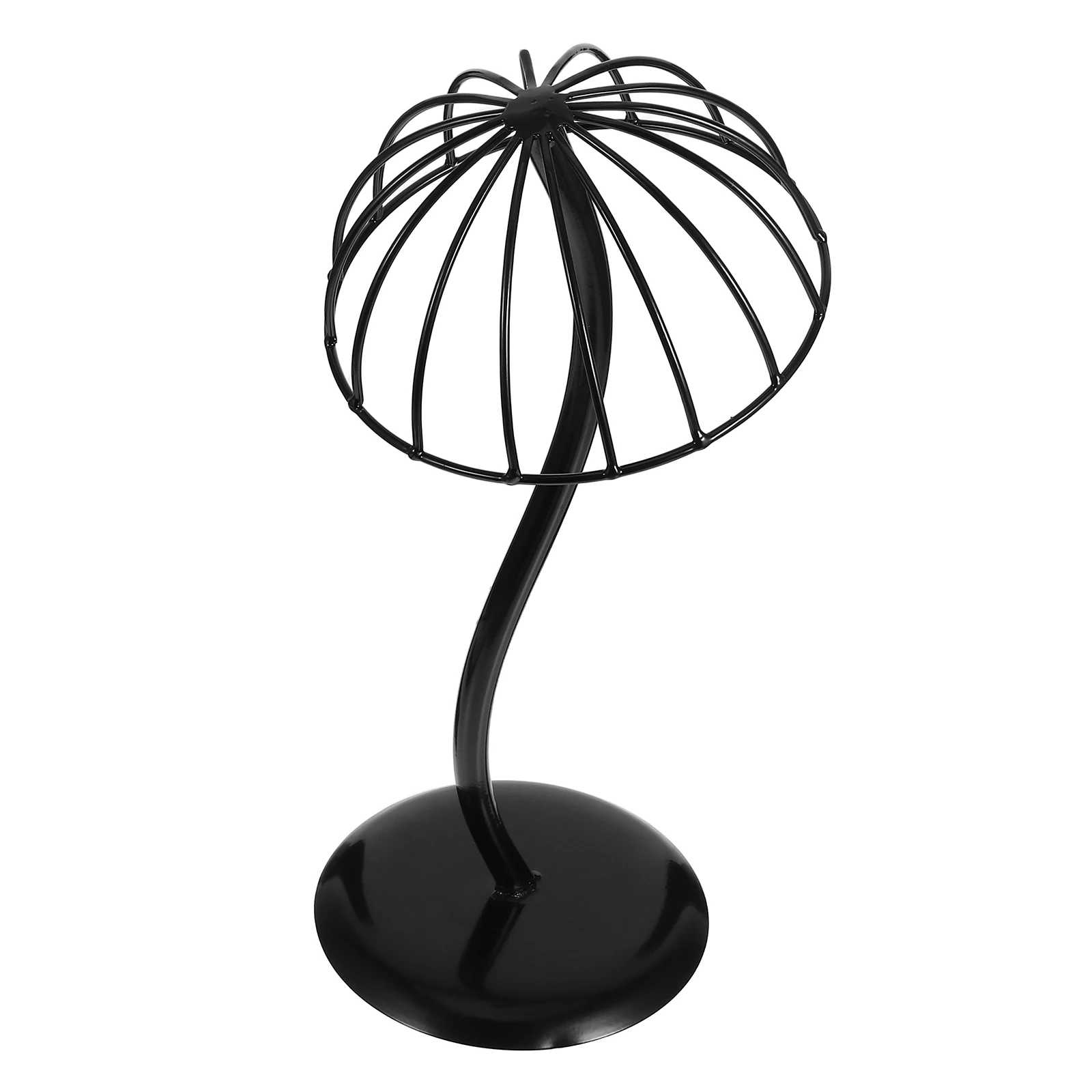 

Black Iron Display Stand Home Vendors Cap Freestanding Hat Stand Rack Baseball Organizer Metal Storage Solution Freestanding