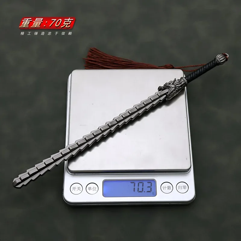 22cm Ancient Weapon Knife Toy Sword Cosplay Wheat Ear Whip Metal Crafts Ornaments Model Katana Real Size Collections Gifts