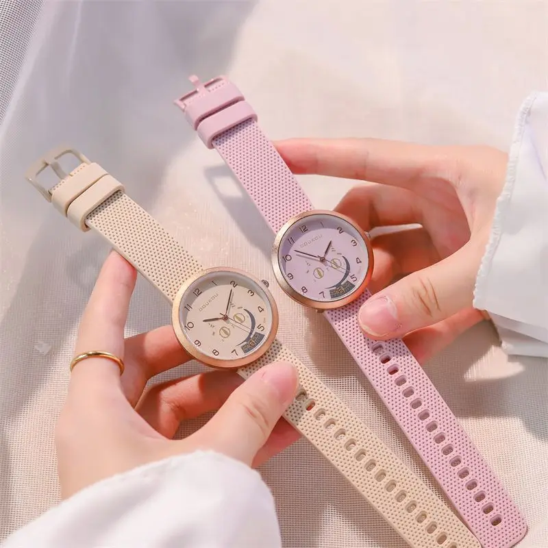 Montre à quartz étanche pour filles, montre de dessin animé chaton minimaliste, montres pour enfants comme cadeaux d'anniversaire, nouveau