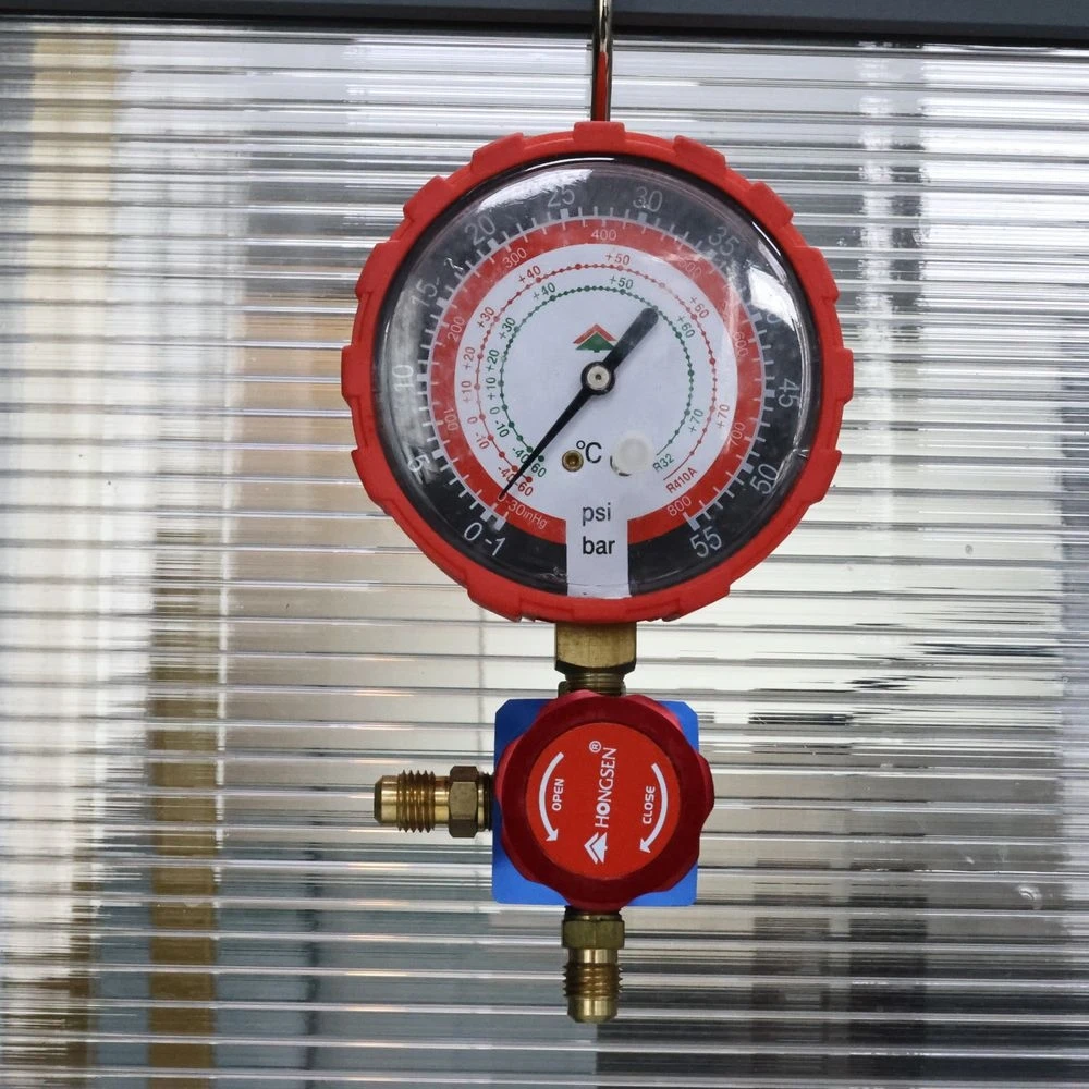 Air Conditioner Refrigerant High Pressure Gauge for R410a R32 A/C Diagnostic Refrigerant Charging Tool HS-468AH