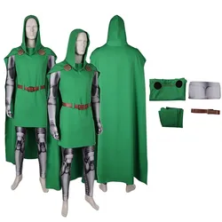 Doctor Cosplay Doom Costume TV Disguise Adult Men Jumpsuit Cloak Belt Outfits Halloween Carnival Party Suit