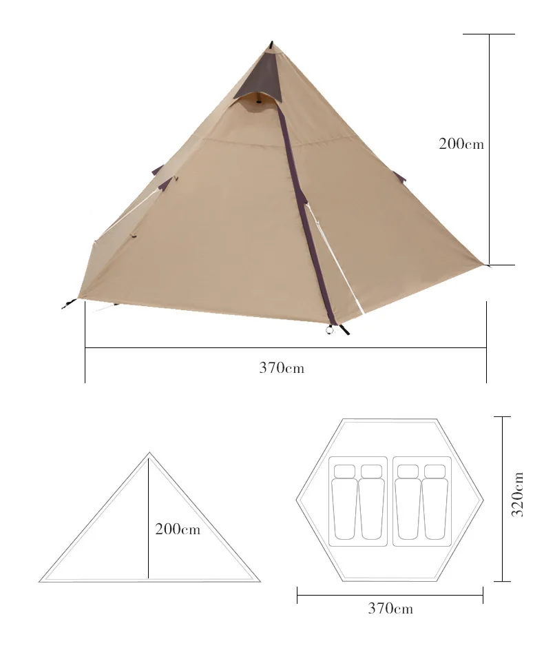 Torre tenda engrossado vinil dupla camada proteção contra chuva acampamento guarda-sol à prova de vento conveniente
