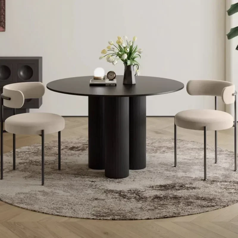 Elegant Living Room Dining Table Modern Round Sedentary Balcony Island Kitchen Table Nordic Design Muebles Cocina Home Furniture