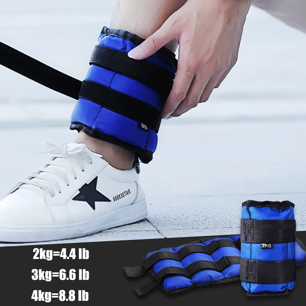 1Pair Adjustable Wrist Ankle Weights 2kg/4.4LBS, 3kg/6.6LBS, 4kg/8.8LBS Weight for Jogging,Gymnastics,Aerobics,Physical Therapy
