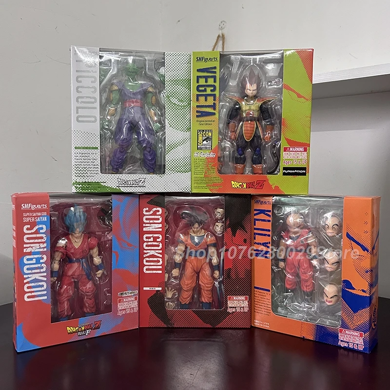 سلسلة كرة التنين SHF لشخصية الحركة ، الشعر الأزرق ، سون جوكو ، جيرين ، ماجين بو ، أندرويد ، سوبر سايان ، بولي كلوريد الفينيل ، لعبة ديكور المكتب