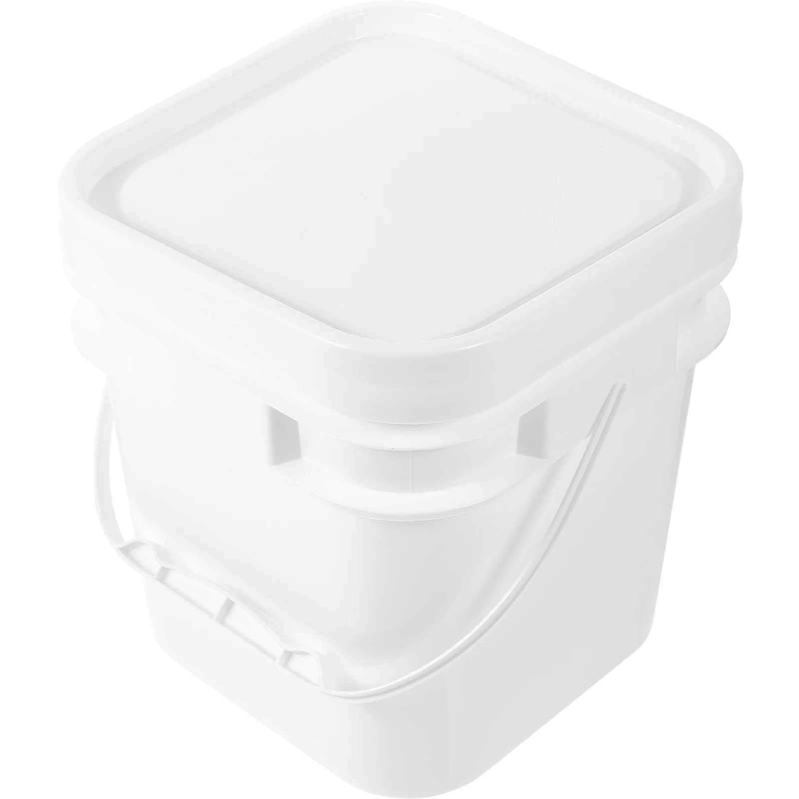 

Paint Bucket 5 Gallon White ABS Square Pail with Lid for Paint Storage Lightweight Container Home Organization Tools