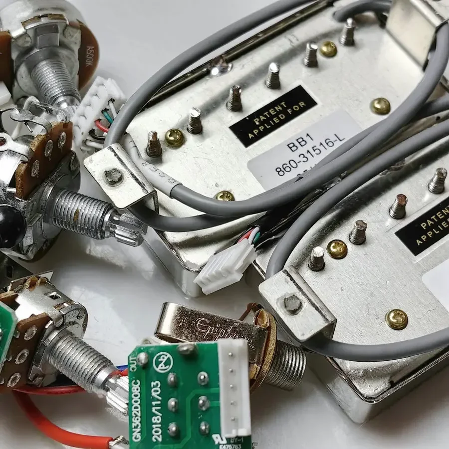 LP Guitar Pickups Alnico 5 Humbucker Pickups BB Series BB1 BB2 Nickel Cover with Pro Wiring Harness Quick Connectors