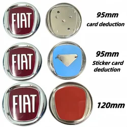 95mm 3 pins 120mm Sticker Emblem voor Fiat 500 500X Grande Punto Panda Doblo Palio Aegea Siena Auto motorkap Grill Fiat Logo