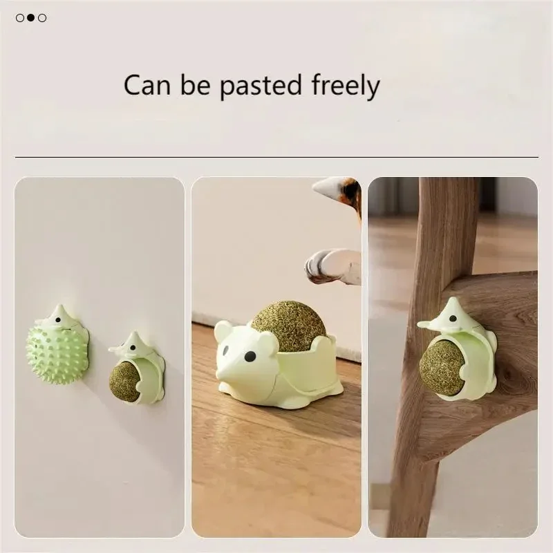 Natural catnip ball Hedgehog styl Cat Toy Scratching Cat Mint Ball Licking and Joyful Cat Self Relaxing Toy Pet Supplies