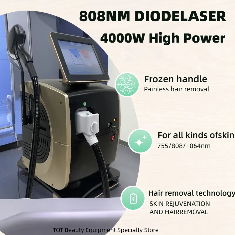 

Portable 808 755 Alexandrite Device 3 Waves Permanent Professional Diode Ice Titanium Laser Body Hair Removal Machine