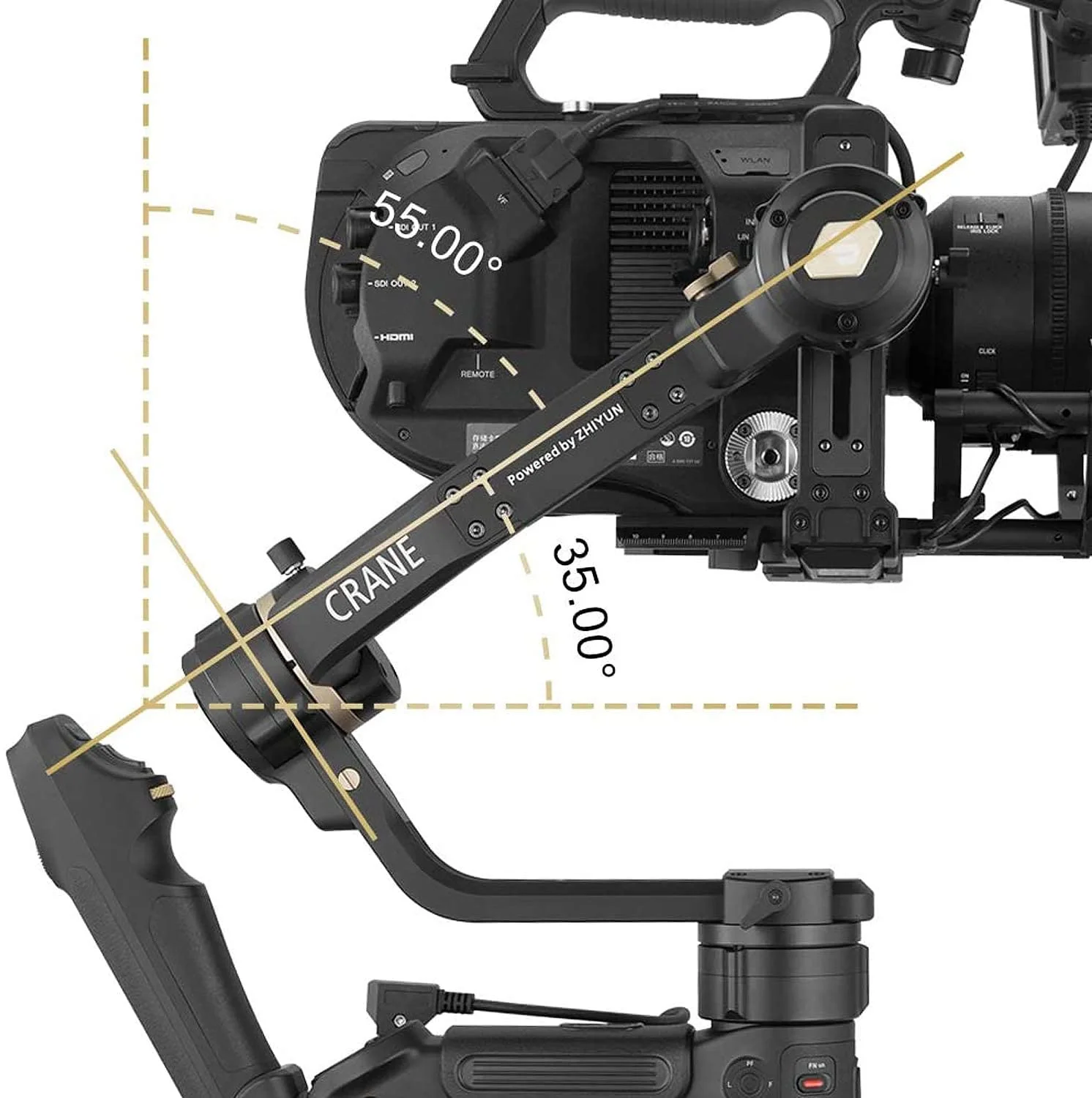 Zhiyun Crane 3S Pro 3แกน Gimbal Stabilizer สนับสนุน6.5KG DSLR กล้องถ่ายวิดีโอกล้องสำหรับ Nikon canon