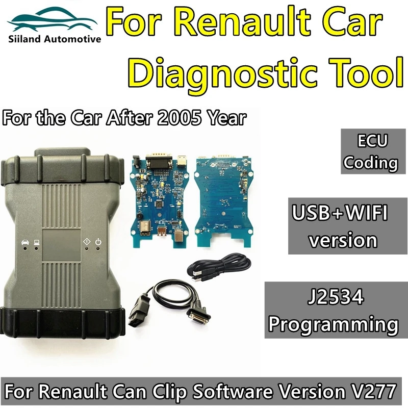 WIFI Supported CAN CLIP Updated V227 for Renault Can Clip diagnostic and programming multi language for Renault VCI Scan Tool