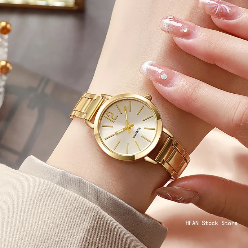 

Women Elegant Watch Stainless Steel Casual Fashion Dial Digital Ladies Watches Quartz Wristwatch Reloj Mujer Girls Clock Gift