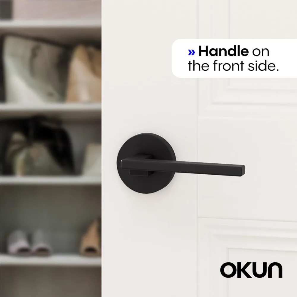 حمام من الفولاذ المقاوم للصدأ قفل باب بدون مفتاح قفل باب خشبي منزلي قفل داخلي مقبض باب مؤشر أسود وأحمر وأخضر #4