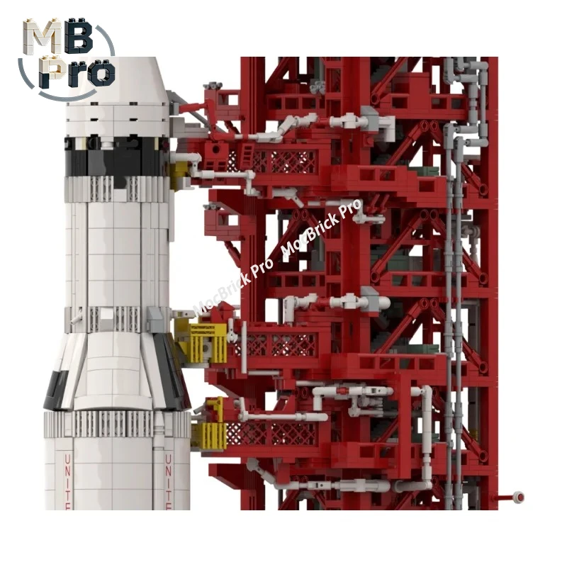 

Конструктор MOC Saturn V Launch Pad: Мобильная стартовая площадка с телескопической вышка, масштаб 1:110, для коллекционеров-космонавтов