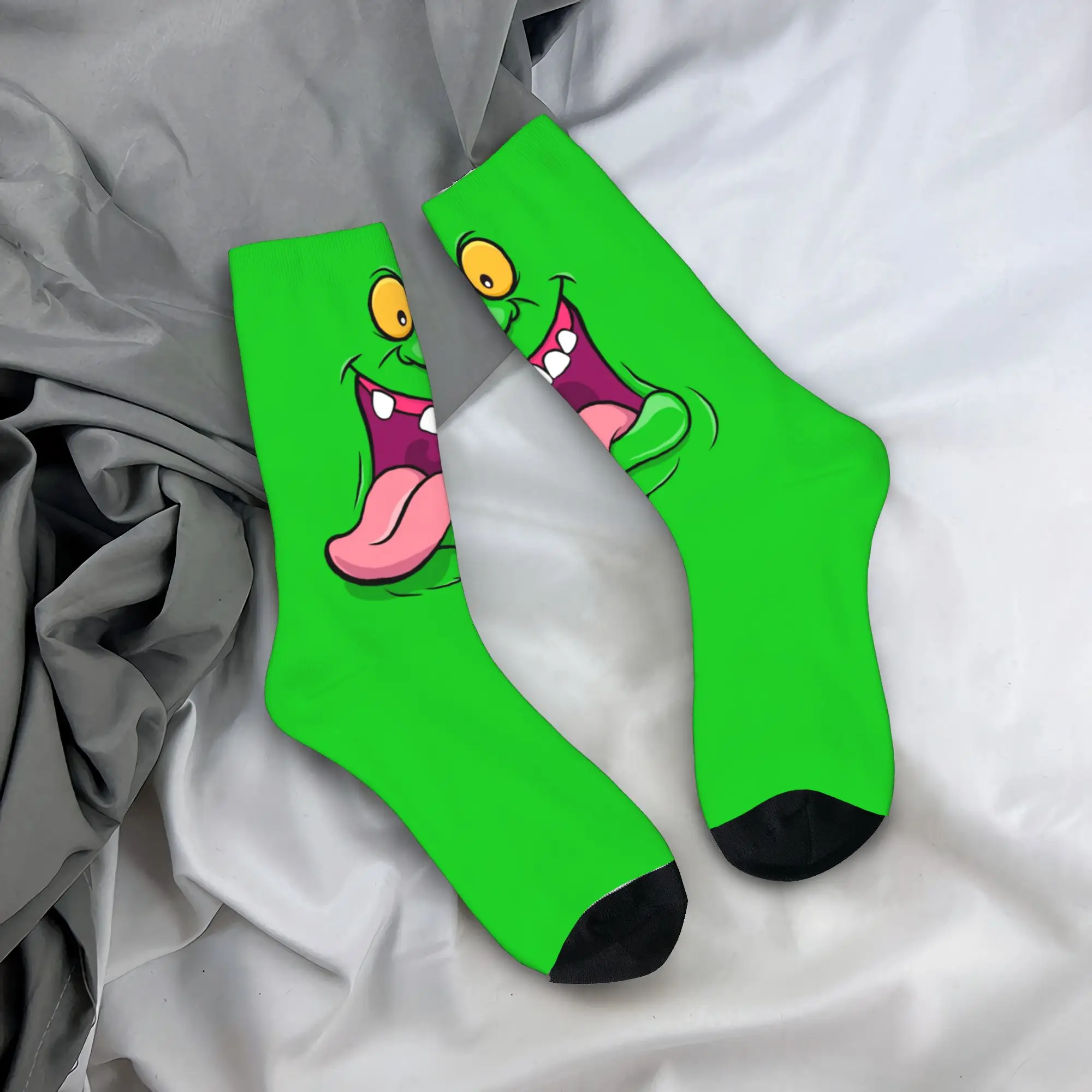 

Custom Ghostbusters Slimer Dress Socks Mens Womens Warm Fashion Green Ghost Supernatural Movie Crew Socks