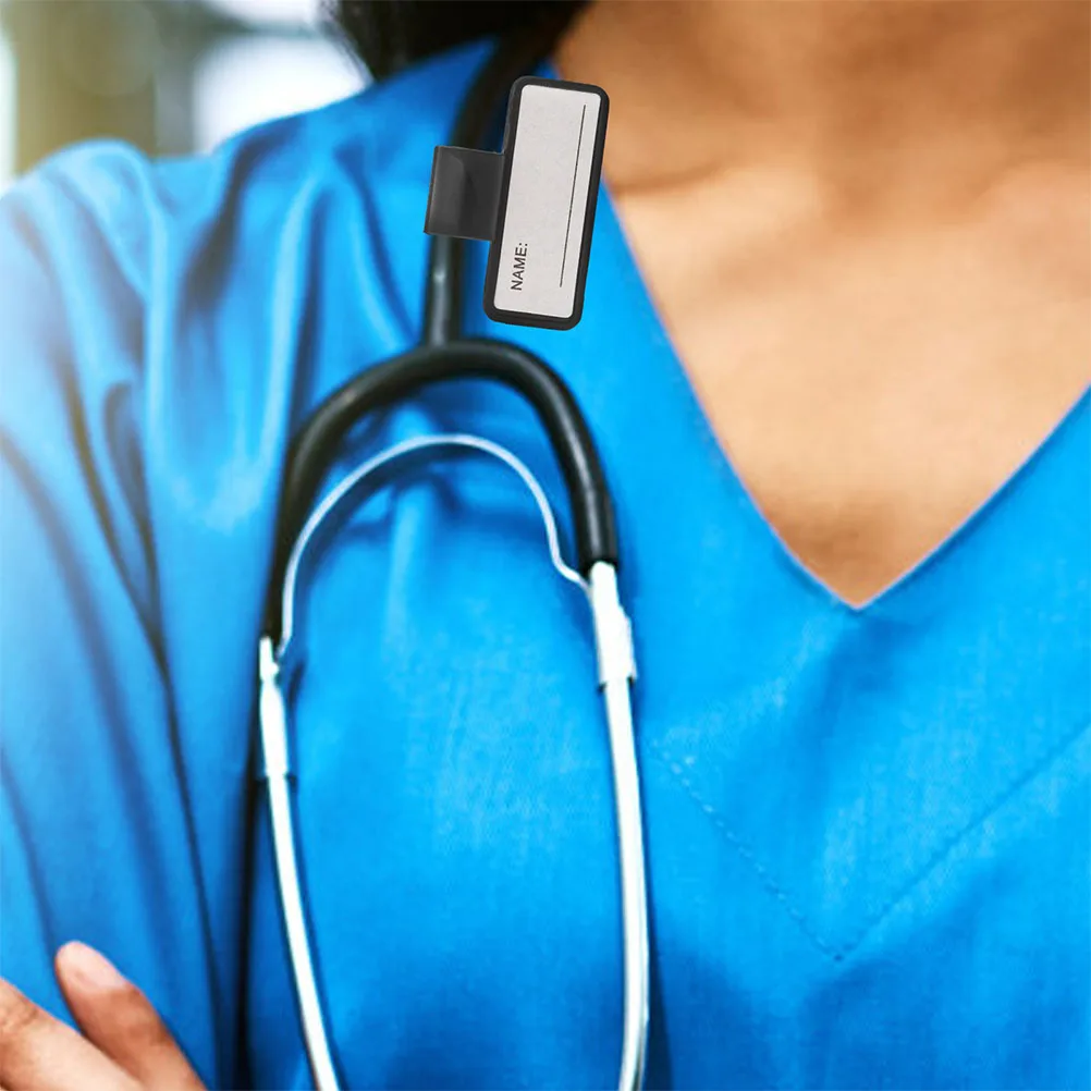 

4Pcs Stethoscope Id Tag Cards Plastic Durable Name Clips Identification Stethoscope Accessories Name Id Identification Clip