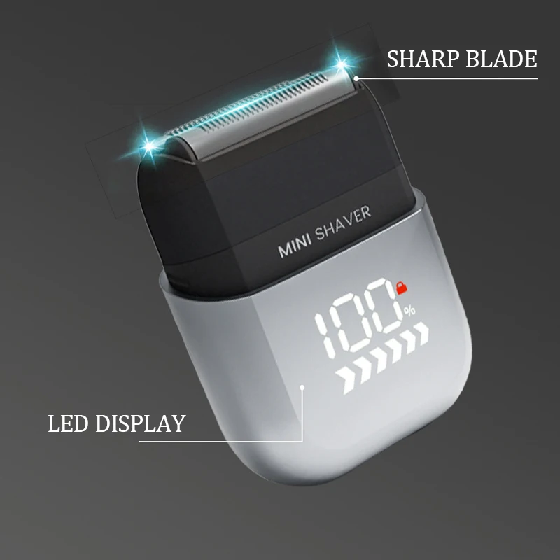 Golarka elektryczna Kemei Mini przenośna golarka elektryczna maszynka do golenia dla mężczyzn USB akumulatorowa wodoodporna golarka do biura podróży km-t20