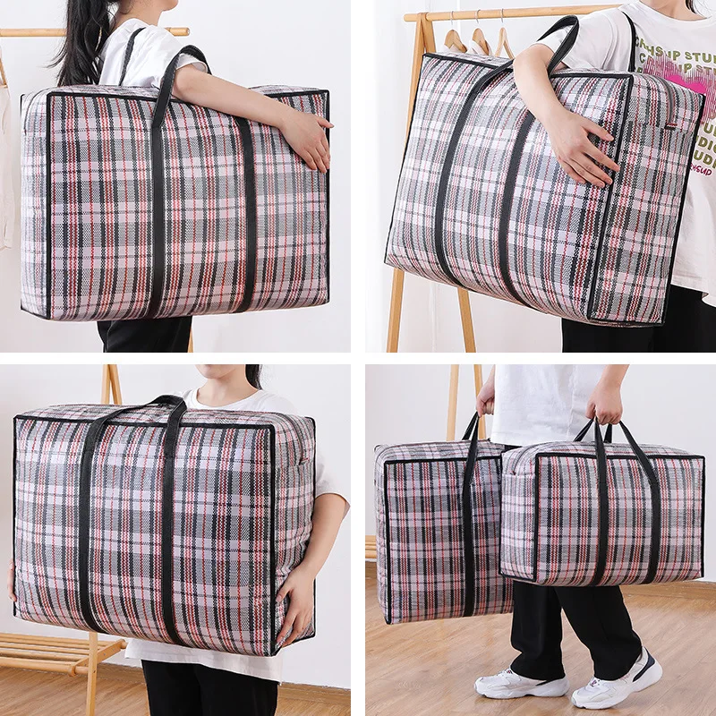 Extra Large Waterproof Moving Bag - Heavy Duty Woven Bag for Packing, Storage, and Travel - Ideal for Blankets and Clothing