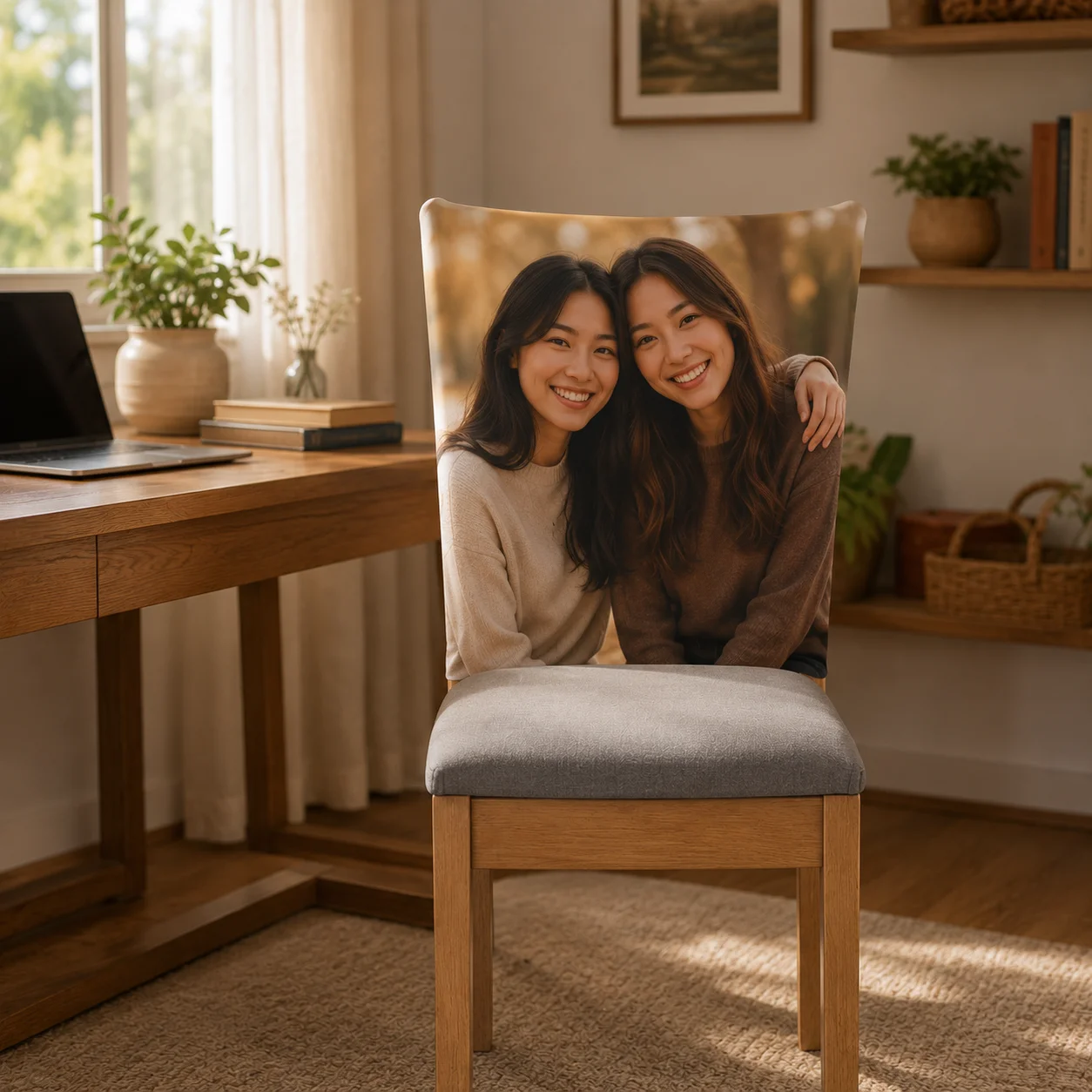 Custom Full Picture Half-Length Chair Cover - Choose Your Design Customizable Seat Cover for Banquet Wedding Events