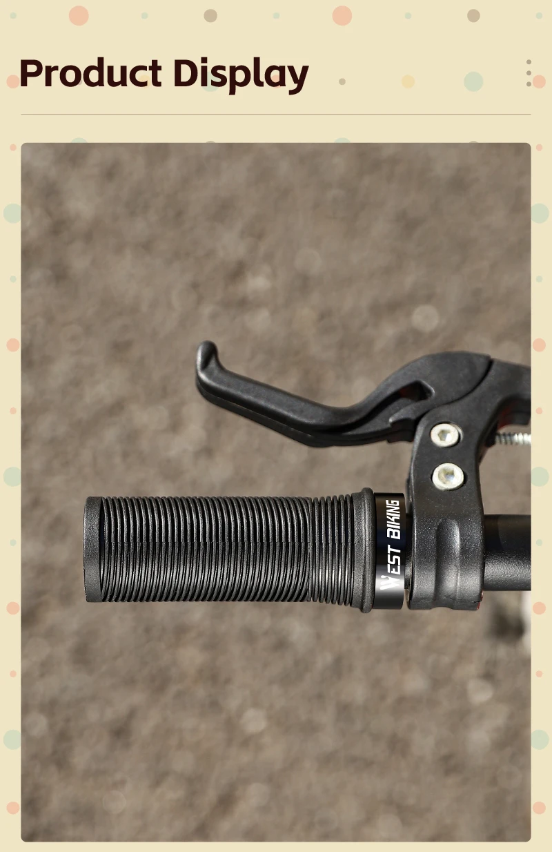 WEST BIKING Kinder-Fahrradgriffe TPR Rutschfest Stoßdämpfend Kinder-Fahrradlenker-Abdeckung 22,2mm Standarddurchmesser MTB-Griffe – Detail 10
