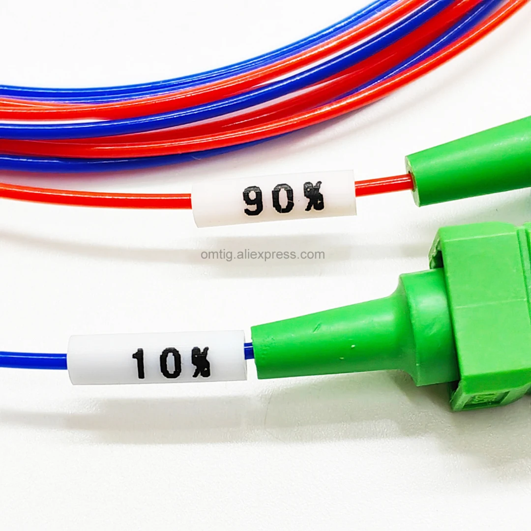 5pcs/lot Fiber Optic FBT Splitter With SC/APC Connector Fiber Optic Cable ,1x2 Single mode 0.9mm Optional Ratio Splitter