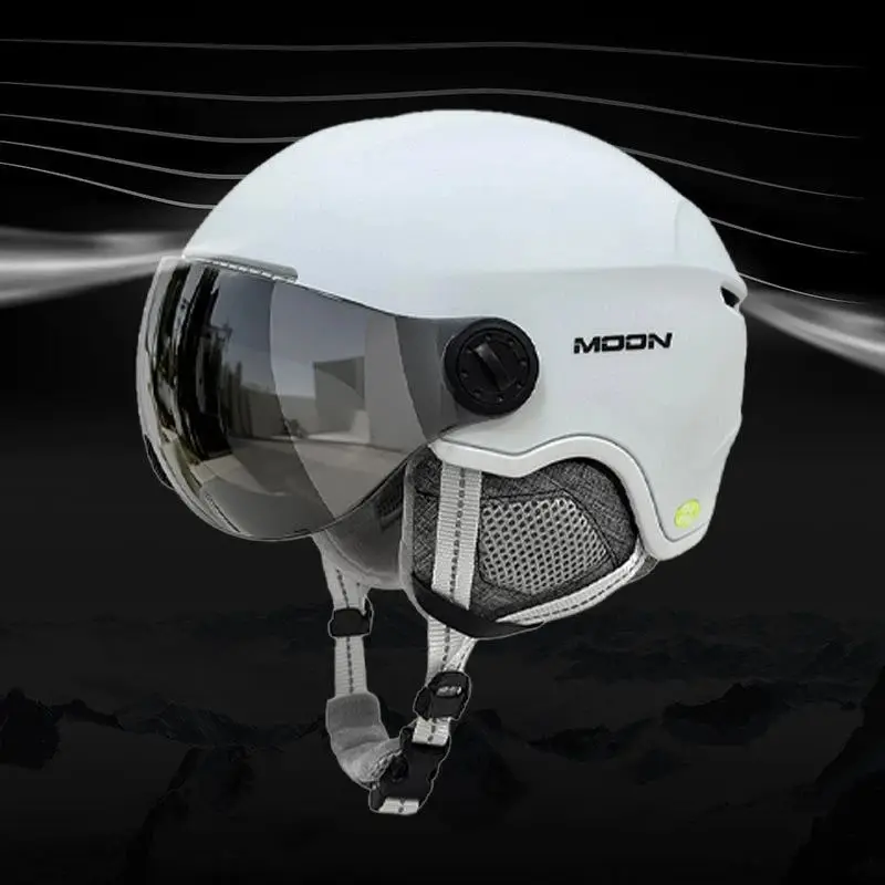Интегрированный лыжный шлем MOON для мужчин и женщин, профессиональные очки, катание на сноуборде и альпийских лыжах, теплый, дышащий, зимний