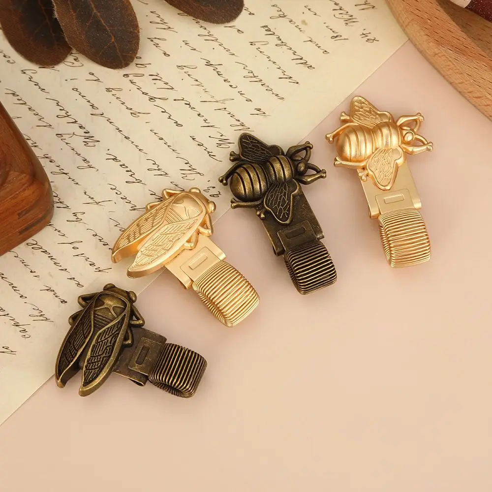 

Creative Cicada And Bee Shaped Pen Holder Simple Insert Pencil Loop Aesthetic Tablet Accessories Pen Clamp Planner