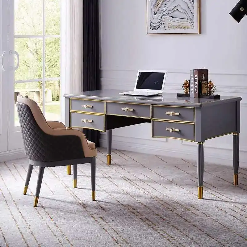Asthetic Drawers Executive Desk Modern Work Designer Writing Executive Desk Office Computer Mesa Para Computador Furniture
