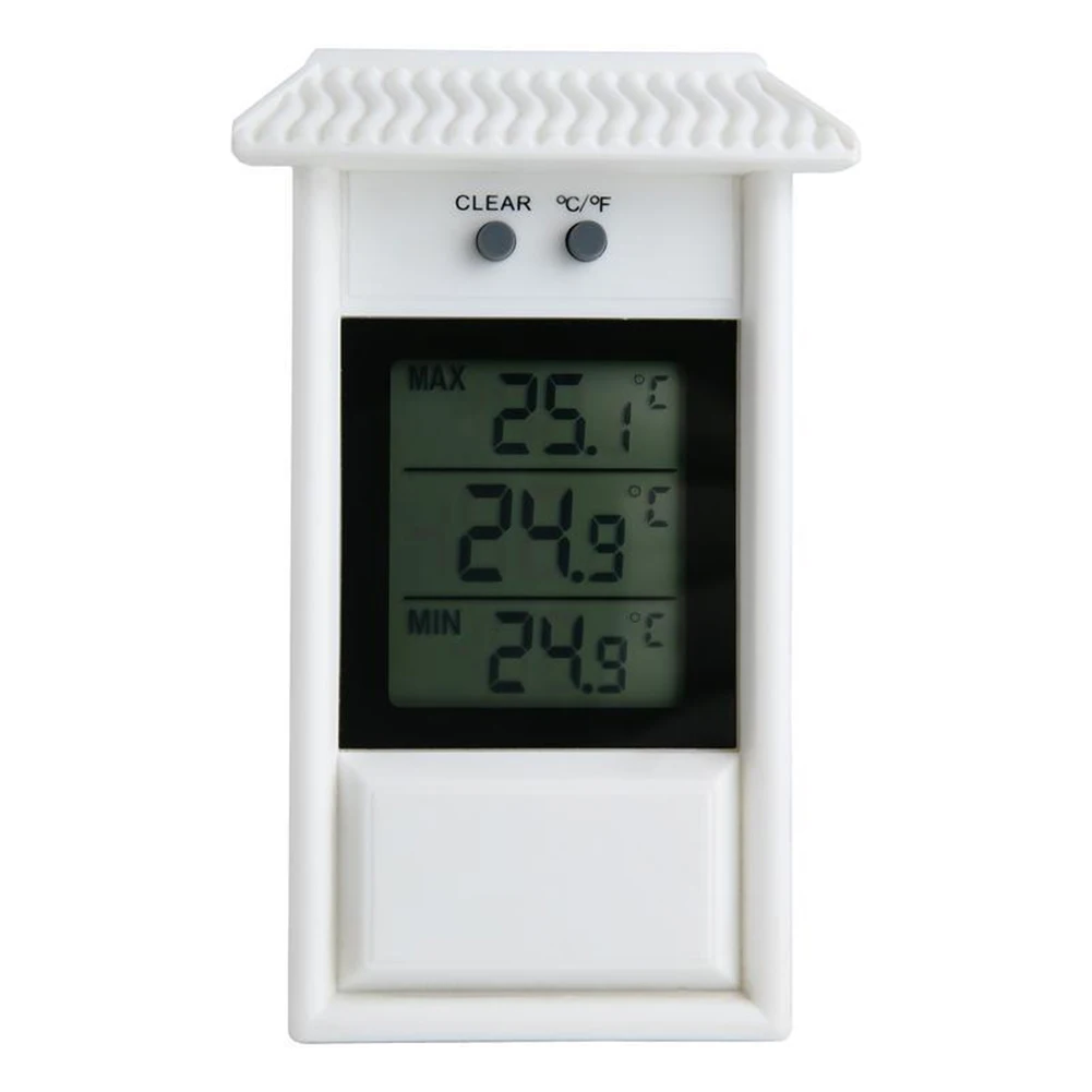 Indoor Outdoor Temperature Gauge  Max Min Thermometer with Waterproof Roof Design  Stay Aware of the Temperature Changes