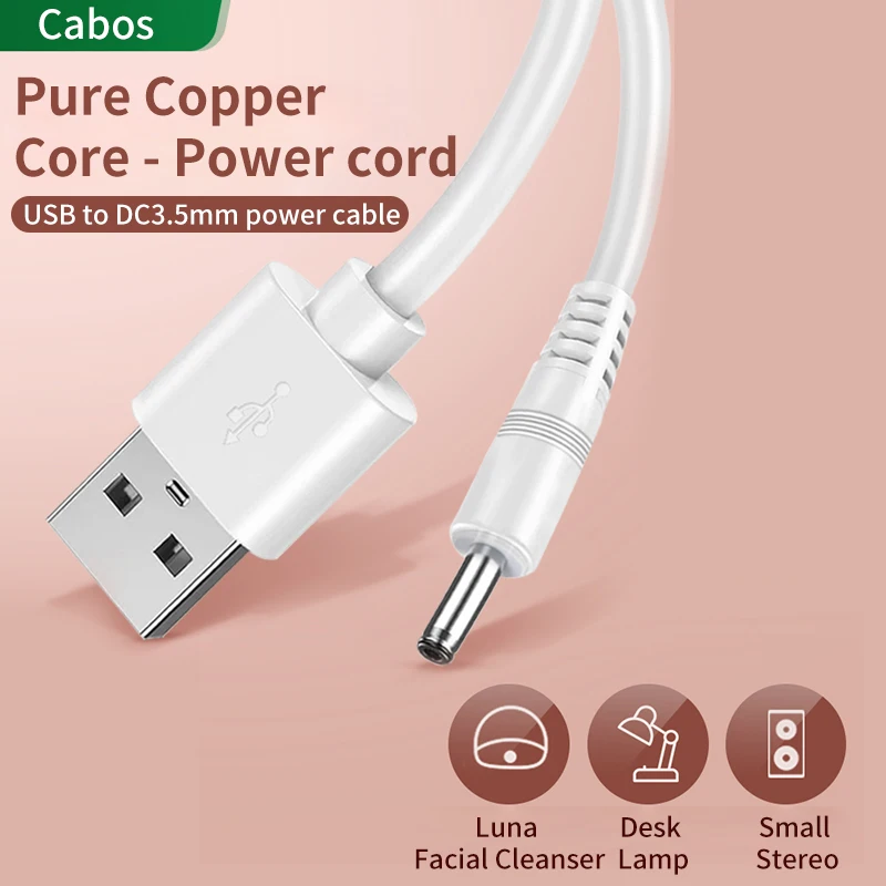 USB to DC 3.5mm Charging Cable Adapter 5V Power Supply Cord USB A Male to 3.5 Jack Connector Power Cable for USB Hub Charger