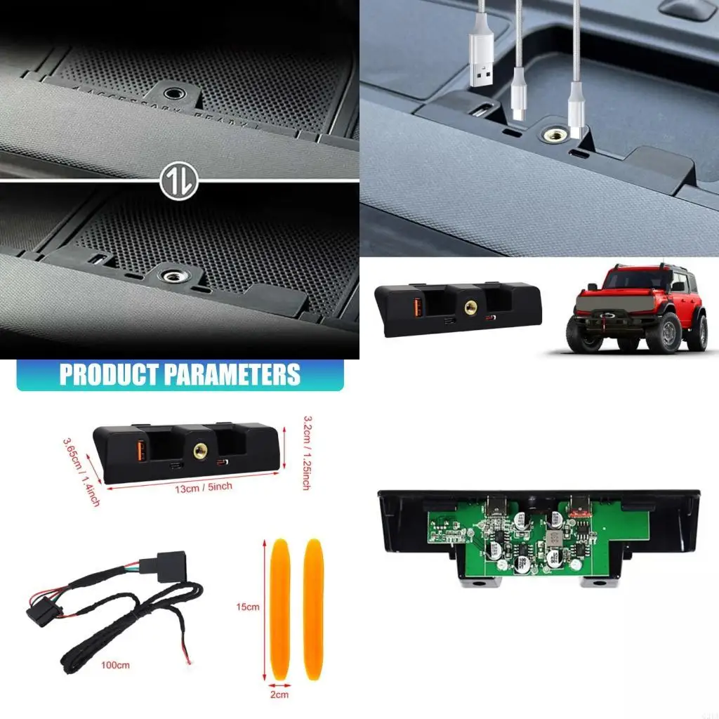 

12V High Speed USB Charging Station Hub Supports MP3 Tablet For Car Dashboard Installation With 3 Ports ABS Material