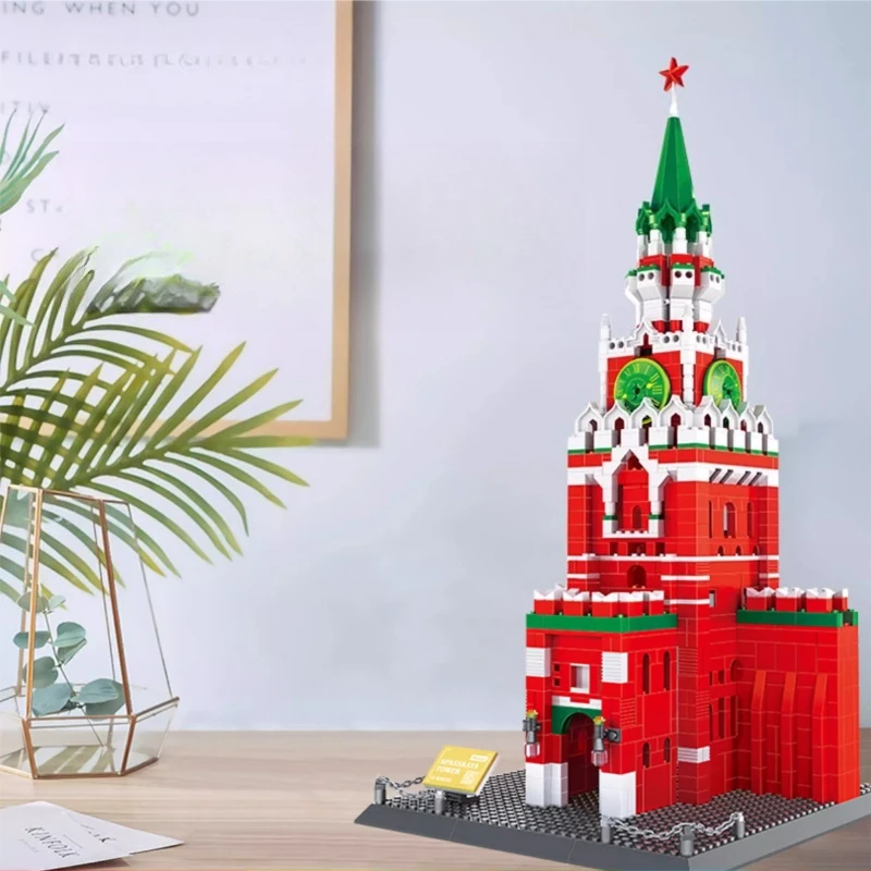 

SEMBO Kremlin, строительные блоки, сборка головоломки, Московская башня, ориентир, строительная коллекция, модель, украшения, модные игрушки, подарки