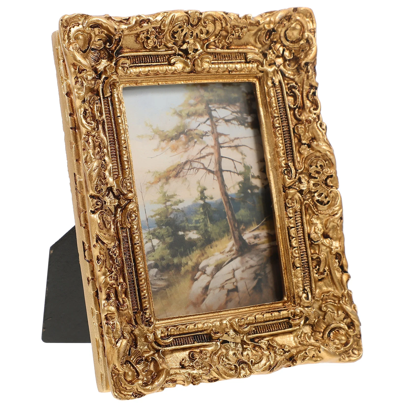 Resin Photo Frame Picture Frames Decor Vintage Collage Table Decorative Tabletop Small Display Office Work Desk