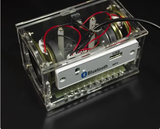 White DIY Electronic Kit Bluetooth Speaker Electronics DIY Soldering Project Kit Teaching Practice Bluetooth Stereo Speaker