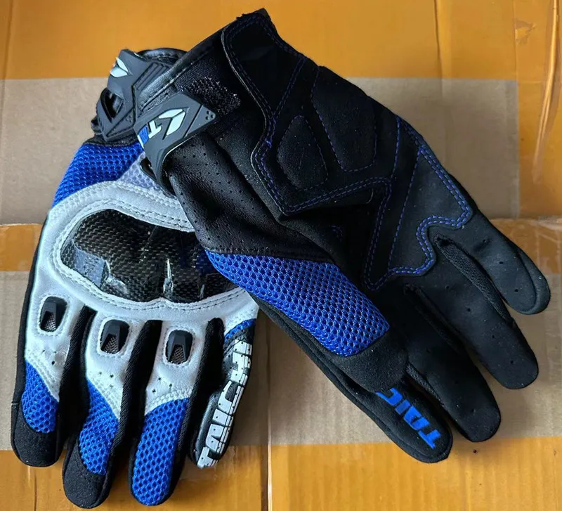 Frühling Herbst Atmungsaktive Leder Motorrad Handschuhe 391 390 Männer Outdoor Motocross Motorrad Reiten Handschuh Guantes Moto – Detail 18