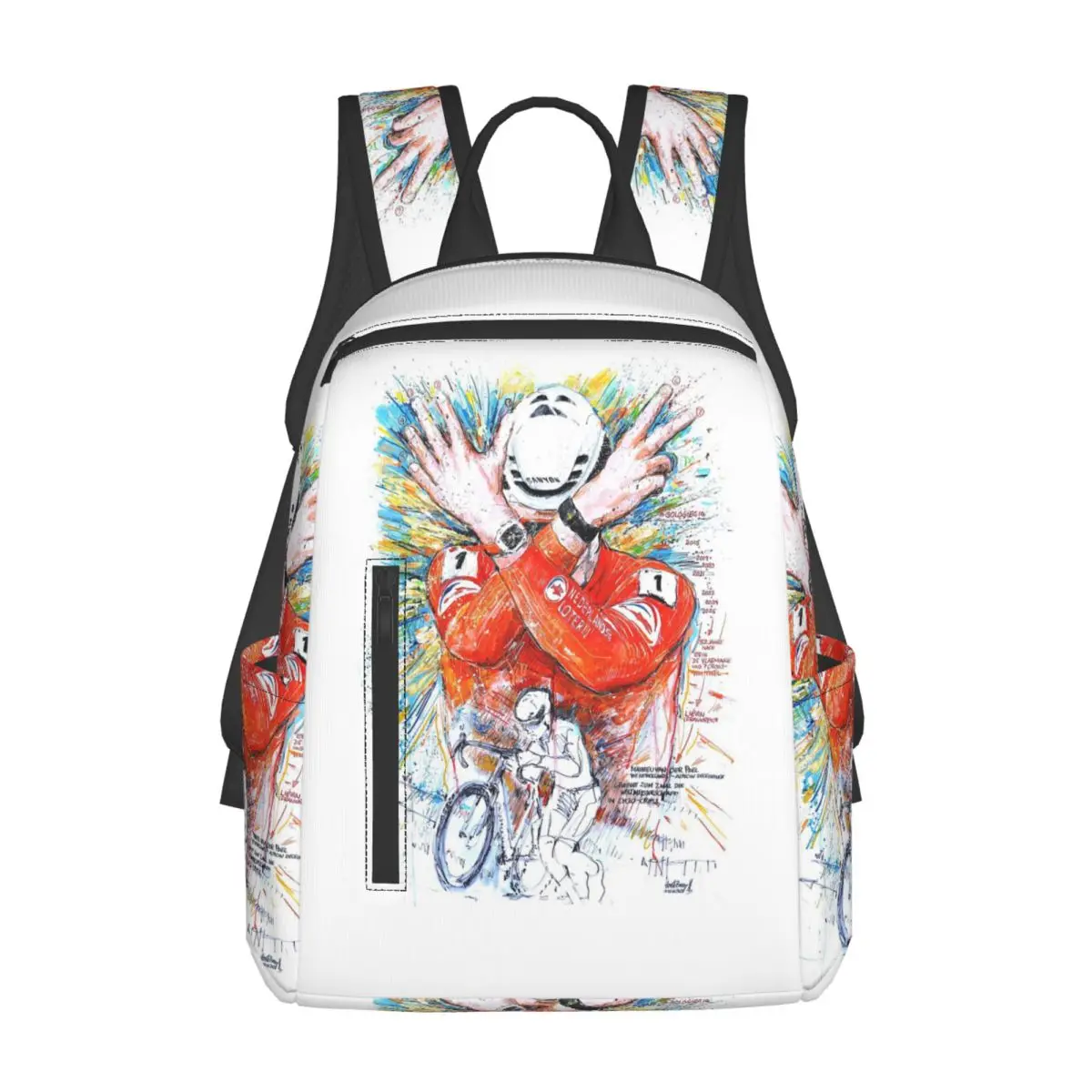 Mathieu Van Der Poel Cyclist MVDP Dutch Cyclist College Backpack Daypack Large Capacity BookBag School Bag Shoulder Bags
