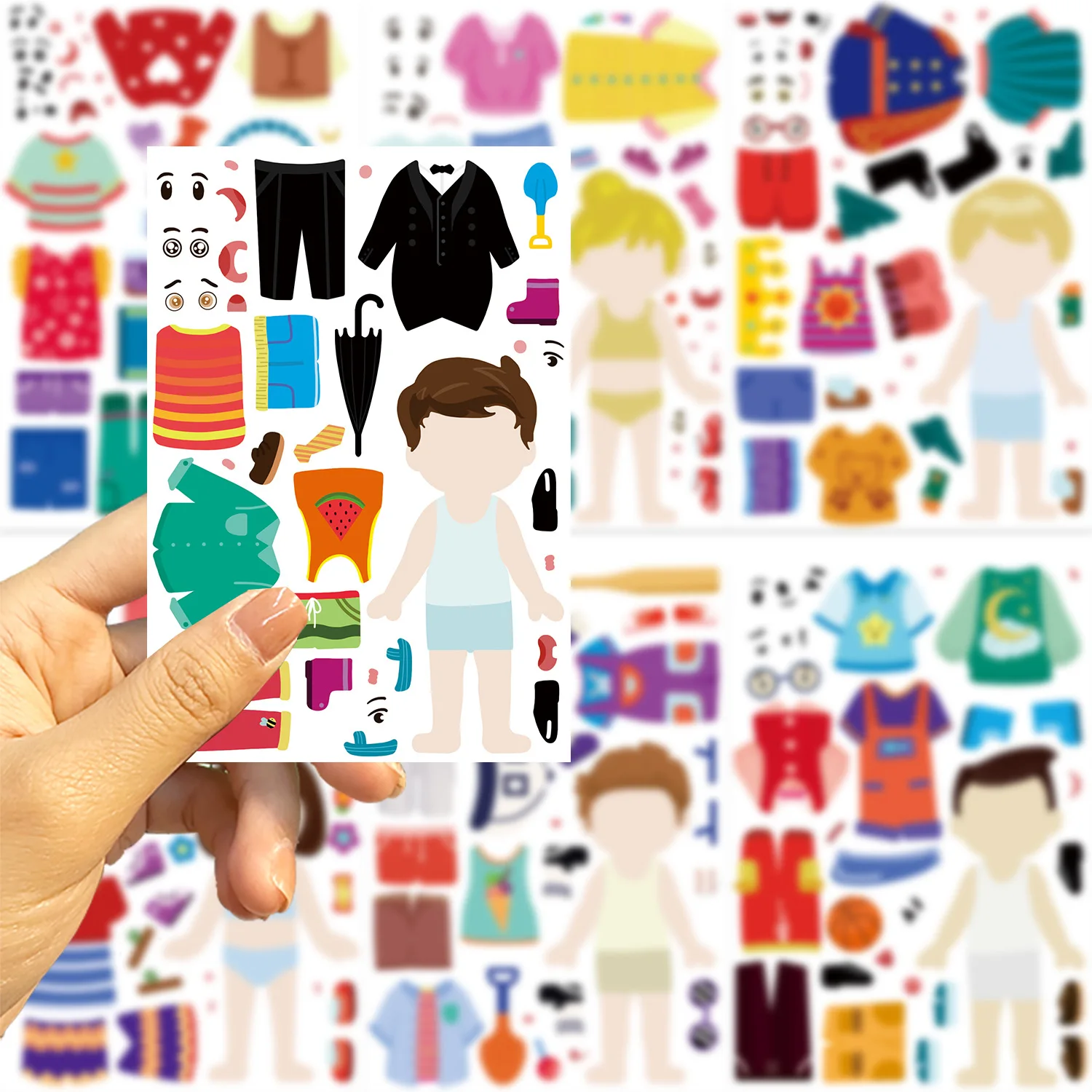 ملصقات تلبيس للأطفال مقاومة للماء مكونة من 8 أنماط لتزيين المجلات Guka وشارات ذات طابع INS للأطفال المبدعين