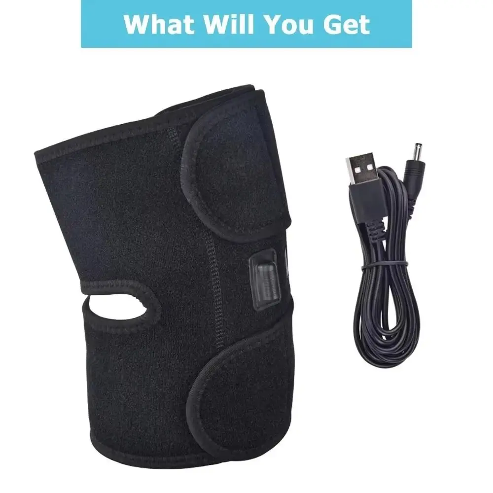 Infrared Heating Electric Knee Heating Pad 3 Heat Levels Fast Heating Heated Knee Protector Adjustable Support 5V USB Charging