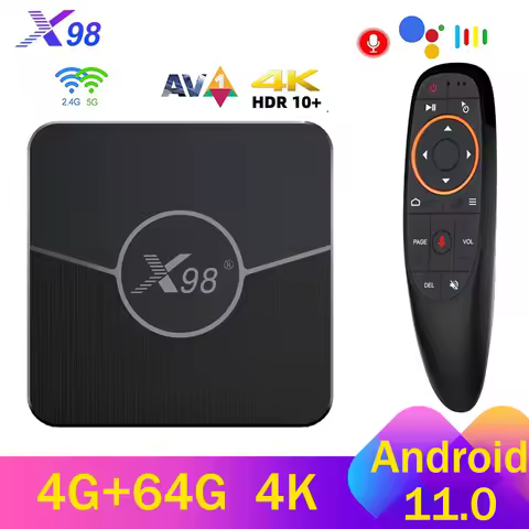 X98 PLUS Smart TV Box Android 11 Support 4K HD Media Player 4G 32G 64G BT Amlogic S905W2 2.4G/5G Dual Wifi Set Top Box Tvbox