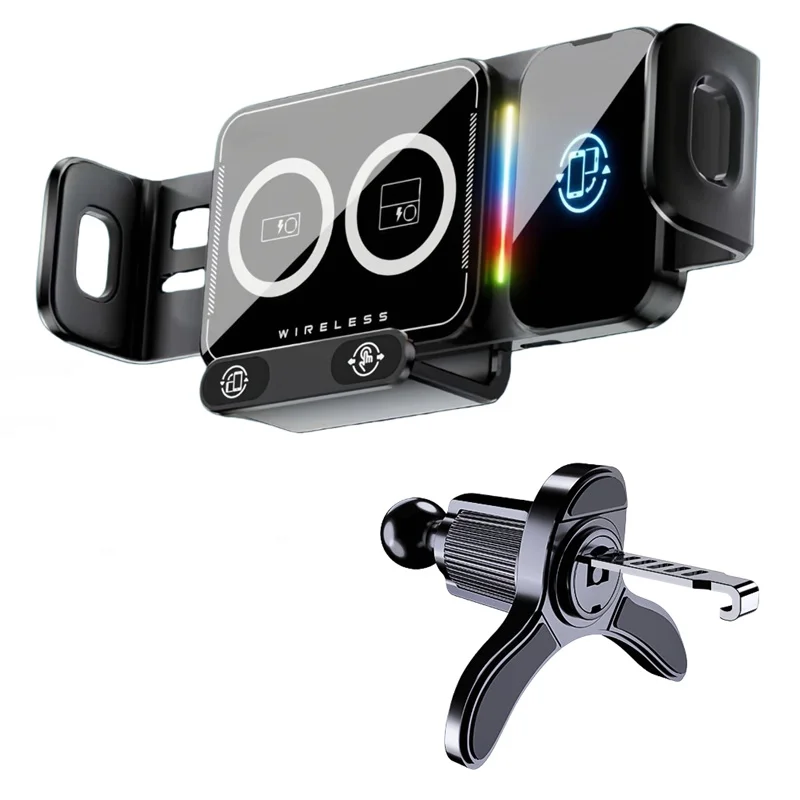 Universelle Auto-Handyhalterung mit Kabelloser Ladefunktion 360° ° Drehbare Halterung für Samsung Galaxy Fold 6 5 4 3 Z Flip S25 S24 iPhone 17 16