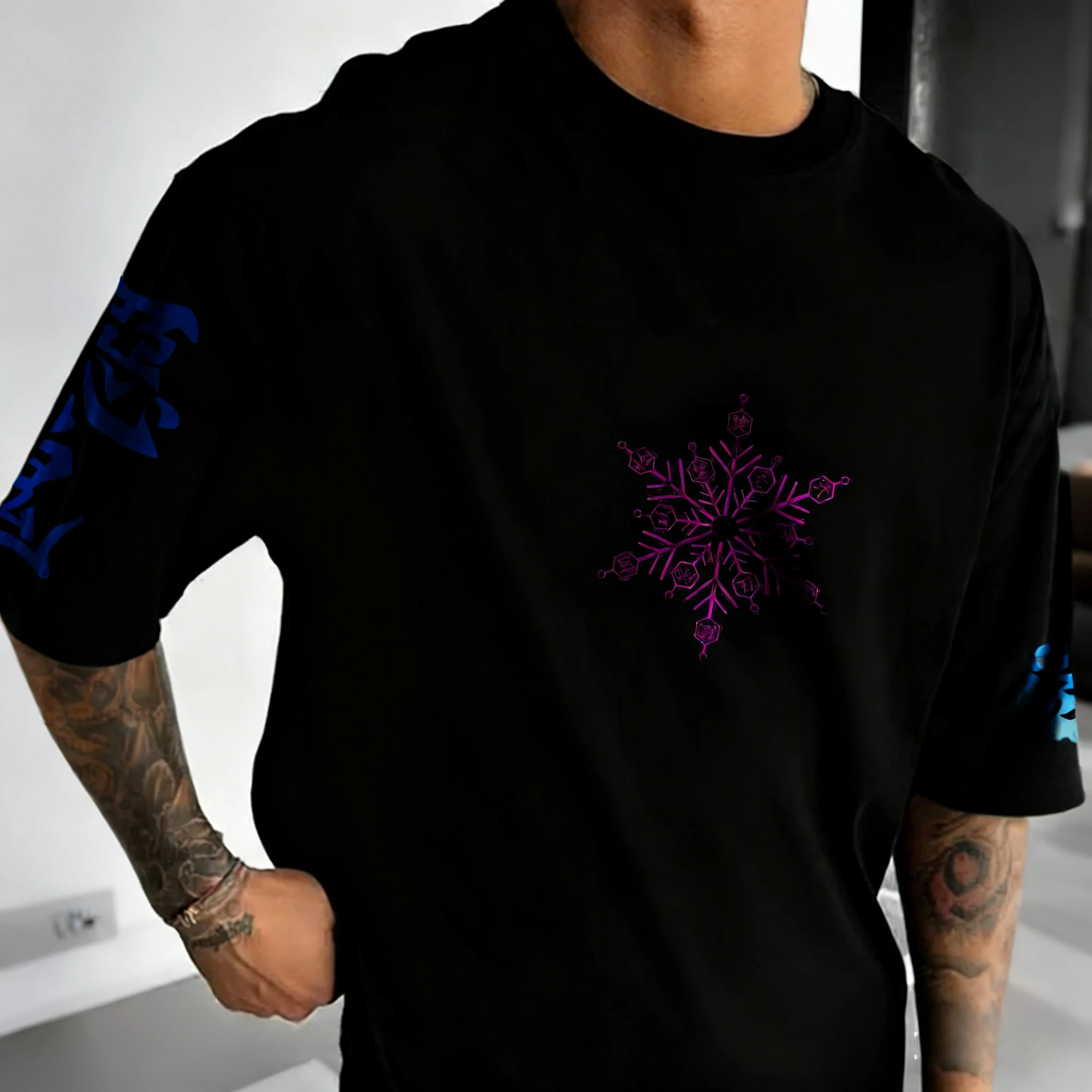 شيطان القاتل الرجال والنساء تي شيرت الصيف جديد Akaza أنيمي مطبوعة Harajuku حجم كبير الاتجاه Y2K عادية فضفاض الوالدين والطفل