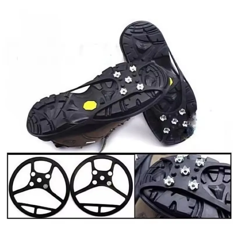 5 Teeth Shoes Ice Cleats Climbing Crampons Anti-Slip Winter Ice Claws Unisex Mountaineering Cleats Walking Hiking Accessories