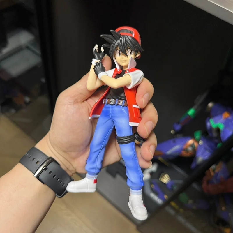 

Anime Pocket Monster Figure Ash Ketchum - 14/18cm PVC Action Figurine Red Collectible GK Statue Custom Gift Toy for Fans